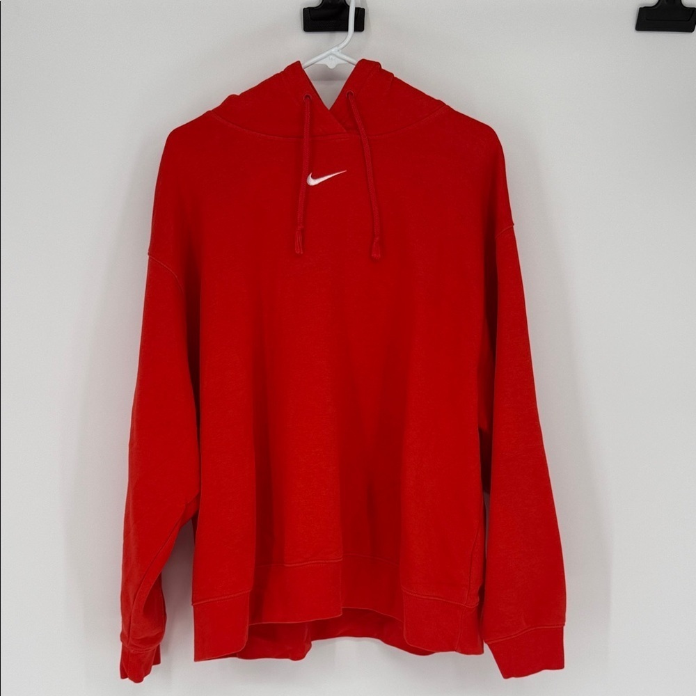 Nike Red Swoosh Hoodie Pullover Sweatshirt 1X